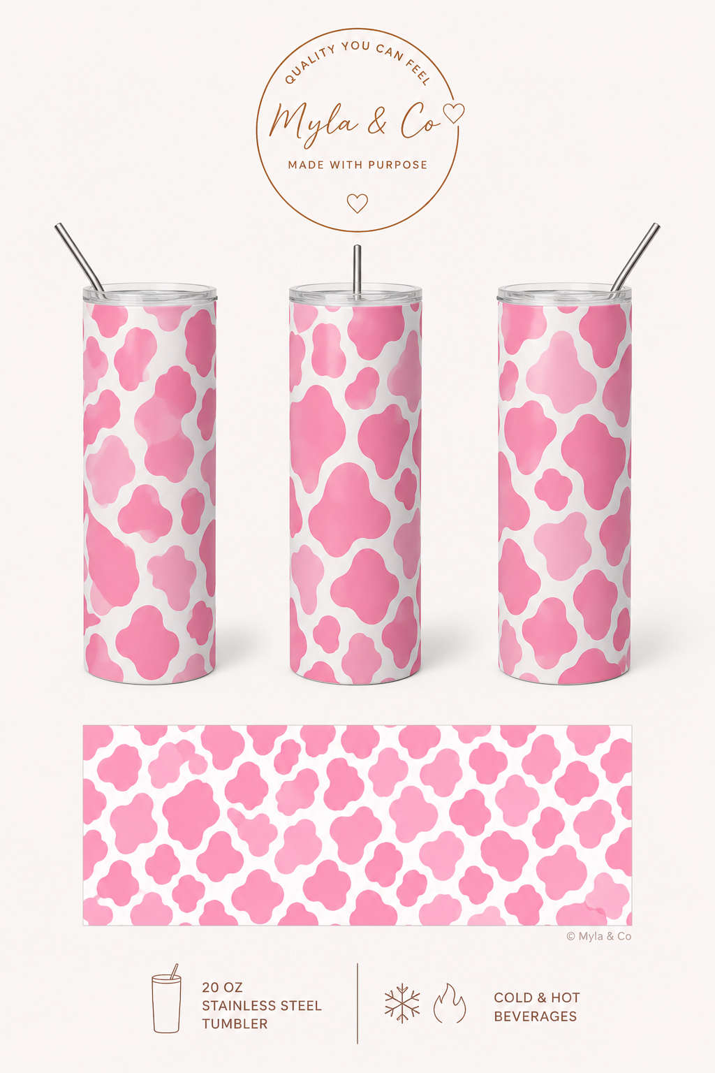 Pink Cow Print class=